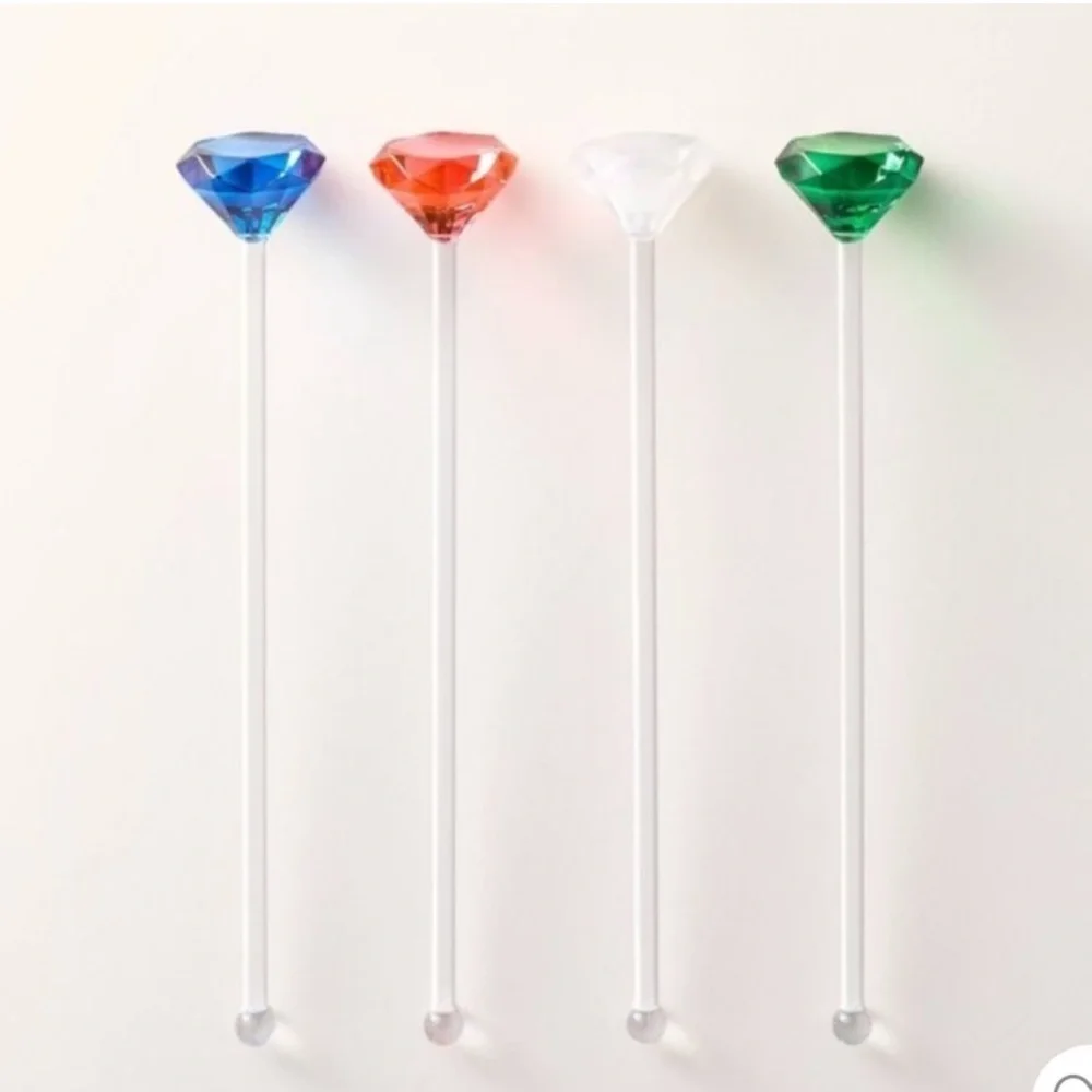 Kate Spade x Target Colorful Diamond Stir Swizzle Sticks NWT
